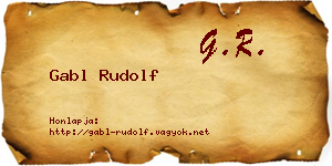 Gabl Rudolf névjegykártya