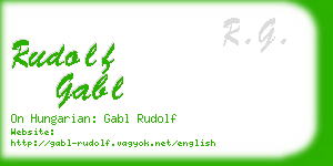 rudolf gabl business card